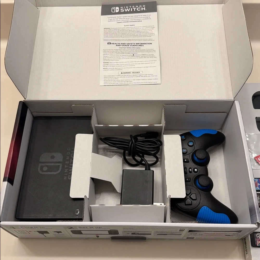Nintendo Switch in box 5 Games Mario Zelda Minecraft Bundle